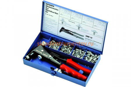 Набор (резьбовой заклепочник + 4 вида гаек M4...M6) Gesipa GBM10 Ges 1435455/7530013