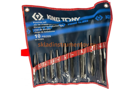 Набор выколоток, бородков, кернеров KING TONY 10 предметов 1010PR