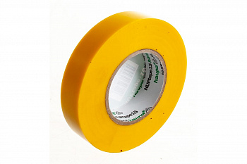Изолента ПВХ, HAUPA цвет желтый, шир.15мм, длина 20 м, d 74 мм 263828