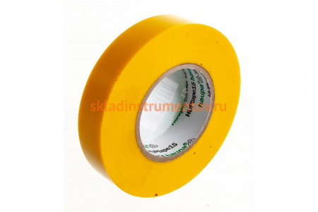 Изолента ПВХ, HAUPA цвет желтый, шир.15мм, длина 20 м, d 74 мм 263828