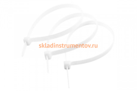 Нейлоновые хомуты Зубр белые, 4.5x250 мм, 100 шт. 309010-45-250