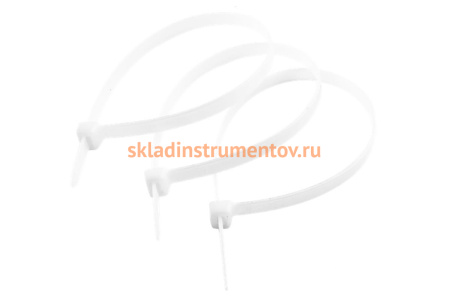 Нейлоновые хомуты Зубр белые, 4.5x200 мм, 100 шт. 309010-45-200