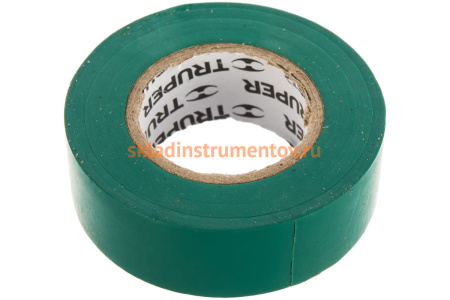 Изолента Truper акрил, 9 м, ширина 19 мм, зеленая M-22V 13511