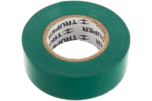 Изолента Truper акрил, 9 м, ширина 19 мм, зеленая M-22V 13511