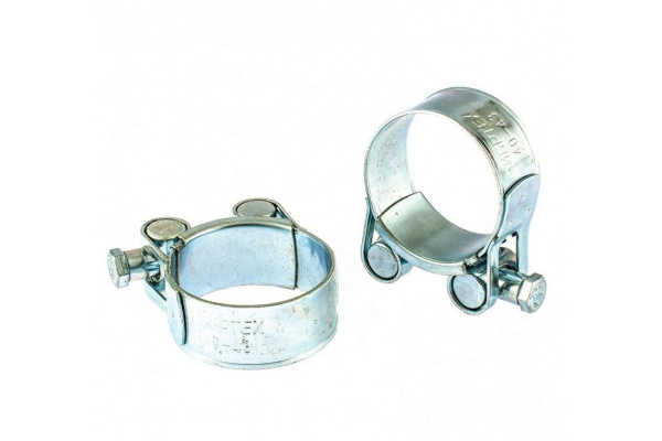 Металлические хомуты СИБРТЕХ, силовые, 40-43мм, ширина 20мм, шарнирный, W1, 2шт 47525