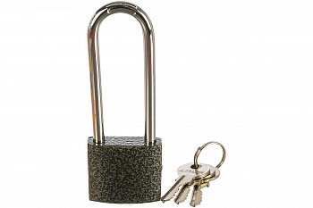 Навесной замок STAYER STANDARD удлиненная закаленная дужка, 38мм 37160-38-1