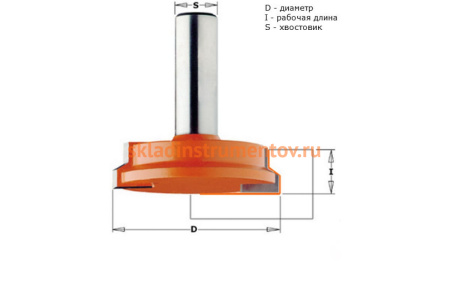 Фреза для сращивания (50.8x12.7 мм; хвостовик 12 мм) CMT 955.502.11