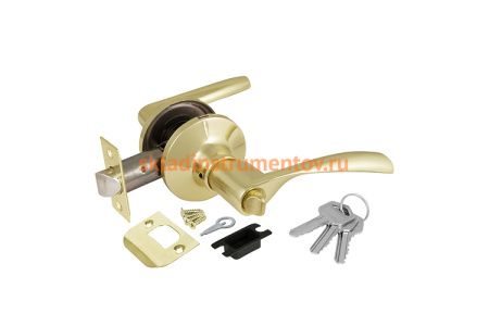 Ручка защелка AJAX 6010 PB-E кл./фик. золото 39515