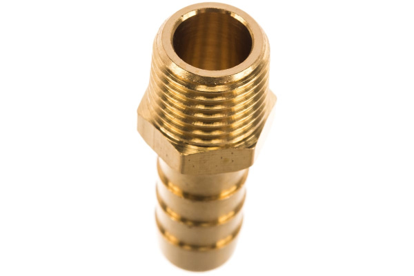 Штуцер пневматический (1/4"M - елочка 10 мм) ЭВРИКА ER-MH04/06