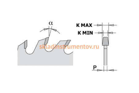 Диск пильный подрезной конический (100х20х3.1-4.0 мм; Z=20) CMT 288.100.20H