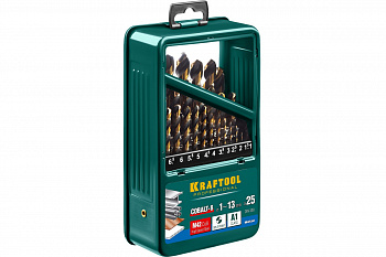 Набор сверл по металлу 25 шт Kraftool 29656-H25