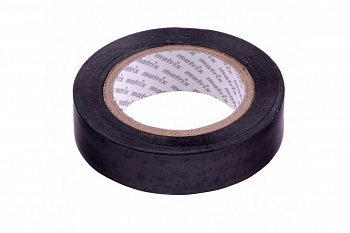 Изолента MATRIX ПВХ, 19 мм х 20 м, черная, 150 мкм 88778