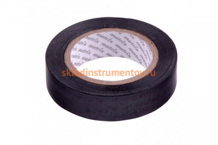 Изолента MATRIX ПВХ, 19 мм х 20 м, черная, 150 мкм 88778