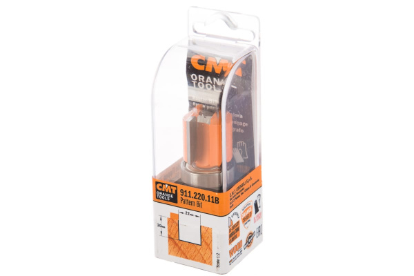 Фреза обгонная (22x20х57 мм; хвостовик 8 мм) CMT 911.220.11B