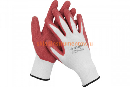 Противоскользящие перчатки ЗУБР Рельефные, размер XL 11274-XL_z01
