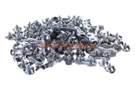 Зажим троса двойной, оцинкованный (75 шт; 3 мм; ТФ5) Зубр 4-304445-03 Зажим троса двойной, оцинкованный (75 шт; 3 мм; ТФ5) Зубр 4-304445-03