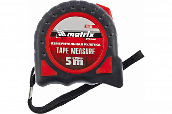 Рулетка Matrix Strong обрезиненный корпус 5 м 31080