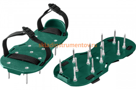 Ножной аэратор для газона со стальными шипами Grinda GA-26 26 шипов длиной 50мм 422111