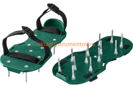 Ножной аэратор для газона со стальными шипами Grinda GA-26 26 шипов длиной 50мм 422111