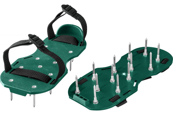 Ножной аэратор для газона со стальными шипами Grinda GA-26 26 шипов длиной 50мм 422111