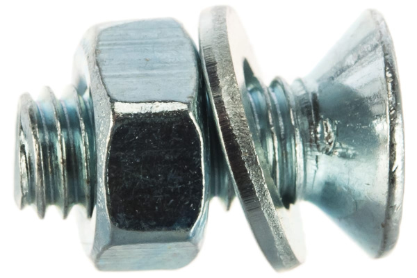 Винт ЗУБР DIN965 в комплекте с гайкой DIN934 12 шт 303456-06-016