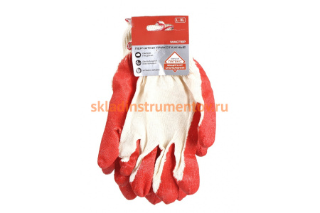Перчатки хлопчатобумажные с покрытием из латекса (размер S-M) "Мастер" Зубр 11458-S