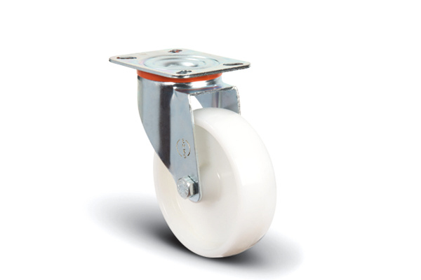 Колесо нейлоновое поворотное 100 мм MFK-TORG EM01-ZKZ-100