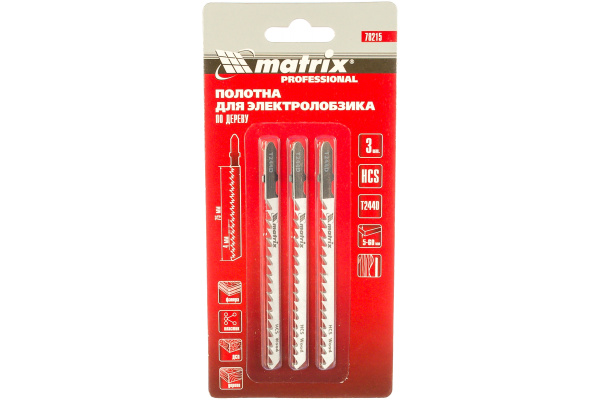 Полотна для электролобзика Professional (3 шт; 4х75x100 мм) MATRIX 78215