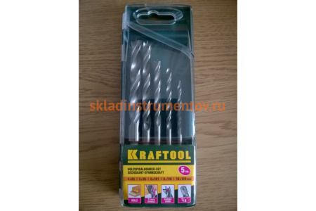 Набор сверл по дереву в боксе (5 шт; 4-10 мм) KRAFTOOL 29402-H5