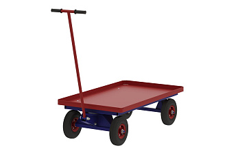 Тележка RUSKLAD платформенная, с поворотной осью ТПО 7 (800x1400x50) с чугунными колёсами Тележка RUSKLAD платформенная, с поворотной осью ТПО 7 (800x1400x50) с чугунными колёсами