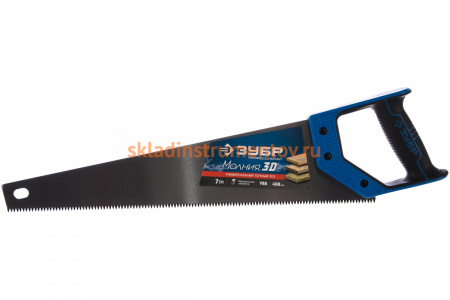 Ножовка универсальная пила Зубр "МОЛНИЯ-3D" 450мм, 7TPI, 3D зуб, 15077-45_z01