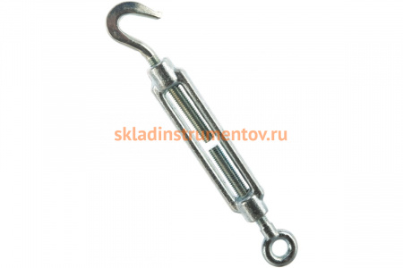 Талреп ЗУБР DIN 1480, крюк-кольцо, М8, кованая натяжная муфта, оцинкованный 304356-08