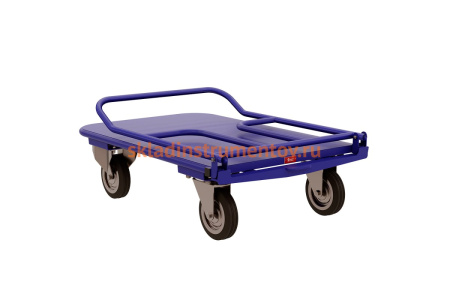 Тележка RUSKLAD платформенная со складной ручкой (система складывания ручки - педаль) ТПСР 1 М П (500x800) d125мм Тележка RUSKLAD платформенная со складной ручкой (система складывания ручки - педаль) ТПСР 1 М П (500x800) d125мм