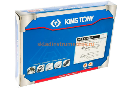 Набор инструмента (переставные клещи и зажим, ложемент, 2 предмета) KING TONY 9-40102GP