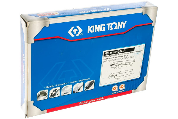 Набор инструмента (переставные клещи и зажим, ложемент, 2 предмета) KING TONY 9-40102GP