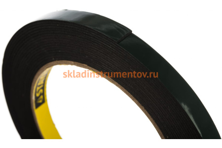 Лента PROFI клейкая монтажная на вспененной основе (5 м; 9 мм; черная) STAYER 12233-09-05