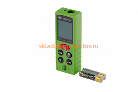 Лазерный дальномер с пузырьковым уровнем Сибртех PM-40 38010