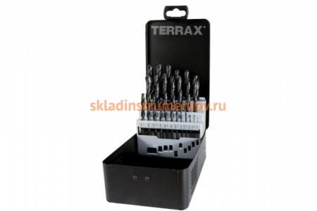 Набор сверл по металлу (25 шт; 1-13 мм; HSS-R) Terrax by RUKO A205211