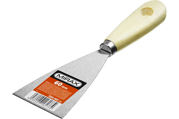 Шпатель стальной c деревянной ручкой, 60 мм MIRAX 1000-060_z01