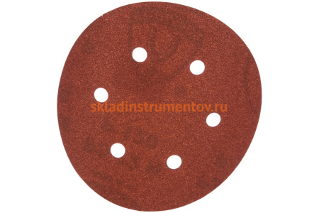 Круг шлифовальный на липучке для обработки древесины и металла (150 мм; Р120; 6 отверстий) KLINGSPOR 86636