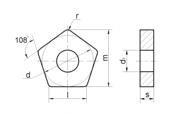 Пластина 10113-110408 PNUA-110408 пятигранная Т15К6 Н10 гладкая GRIFF 031695