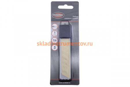 Лезвия для ножа Extra Strong 18 мм, 5 шт.AV Steel AV-910018
