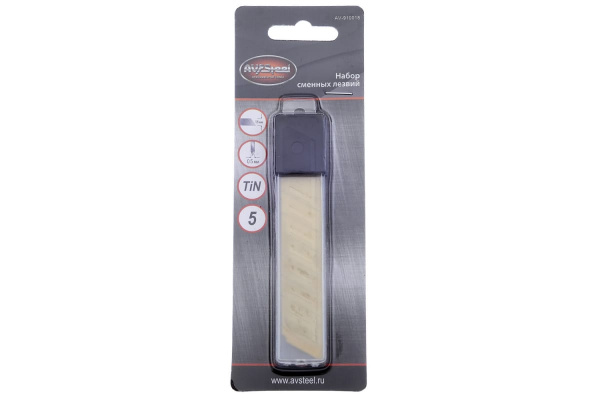 Лезвия для ножа Extra Strong 18 мм, 5 шт.AV Steel AV-910018