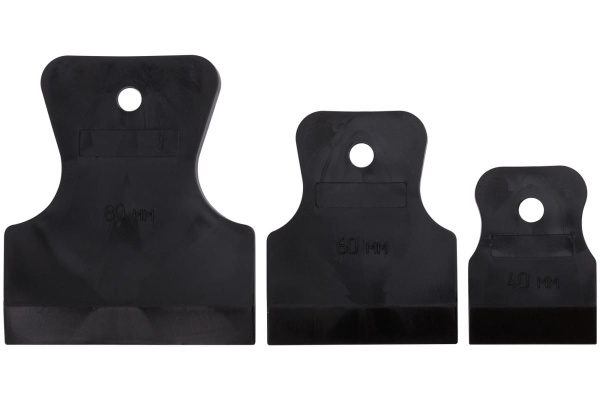 Набор резиновых шпателей КЕДР черные, 3шт, 40-60-80мм 139-0005 134981