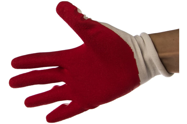 Садовые тонкие перчатки с рельефным латексным покрытием Зубр МАСТЕР р. XL 11274-XL