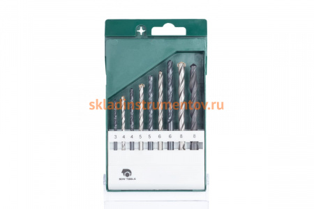 Набор сверл HB9-C2 (9 шт; по металлу - 3, 4, 5, 6, 8 мм; по бетону - 4, 5, 6, 8 мм) SDW TOOLS se00016