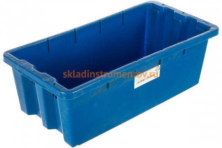 Универсальный ящик п/э 600х300х190 конусный синий морозостойкий Тара.ру 13928