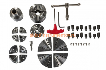 Патрон 4-х кулачковый токарный по дереву в наборе CK-2.75Z-S1 70 мм JET 59500108