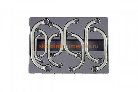 Набор С-образных ключей 9 предметов FORCE 50911 R