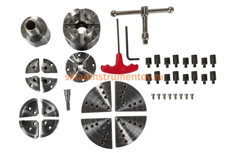 Патрон 4-х кулачковый токарный по дереву в наборе CK-2.75Z-S1 70 мм JET 59500108